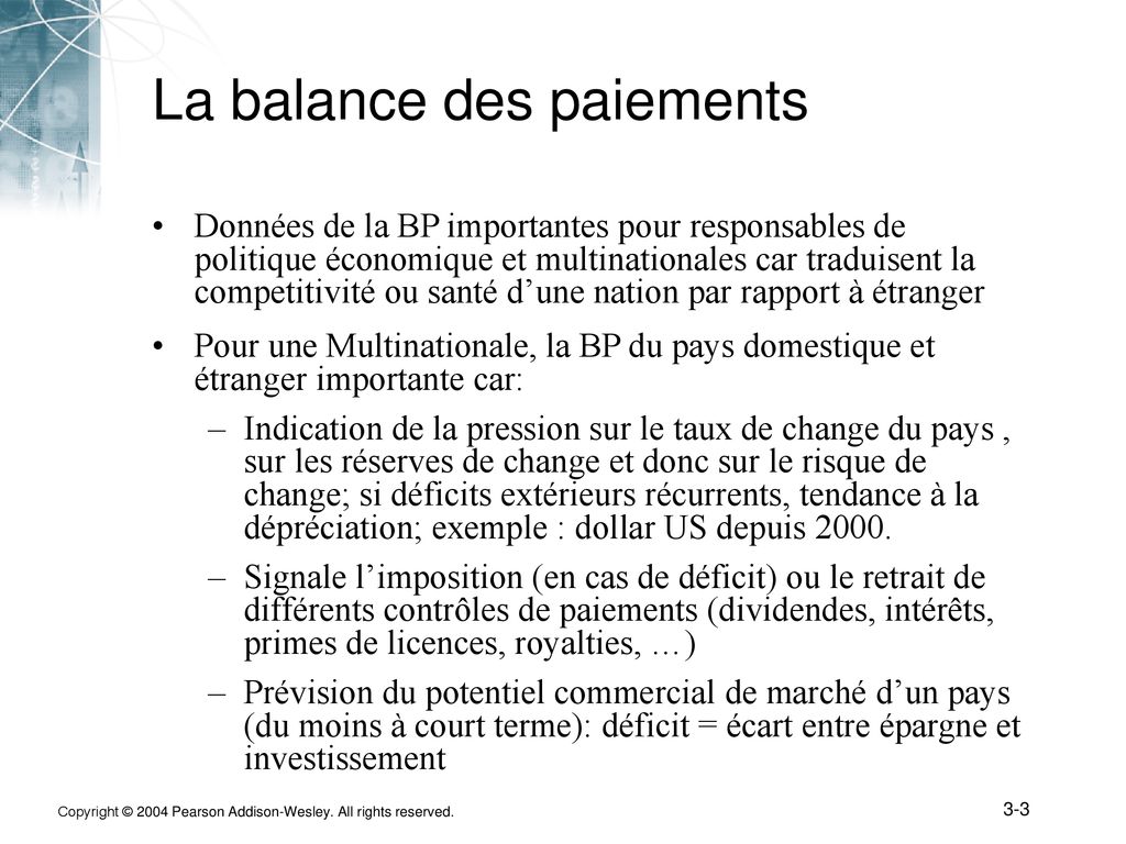 La Balance Des Paiements Ppt T L Charger